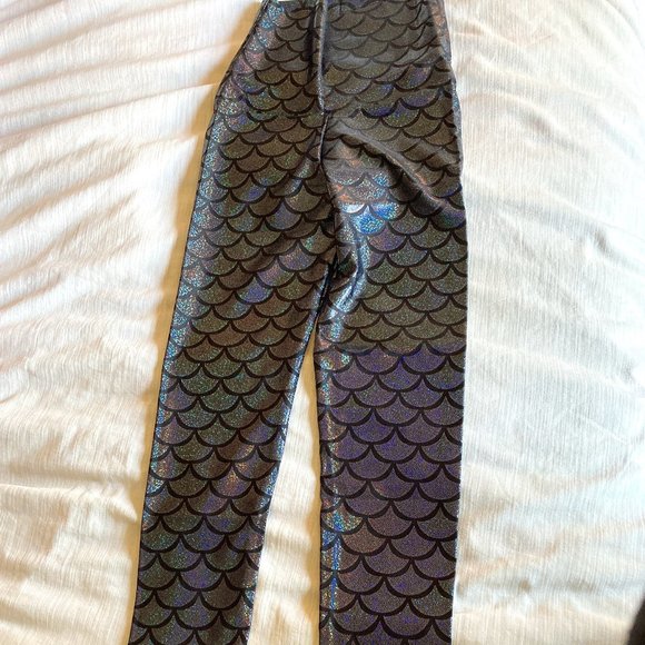 Blue-Multi Mermaid Leggings - Picture 1 of 2